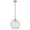 thumbnail image 1 of 516-1P-SG-G1213-12-LED-Innovations Lighting-Athens Deco Swirl - 3.5W 1 LED Cord Hung Mini Pendant In Industrial Style-15 Inches Tall and 12 Inches, 1 of 1