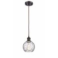 thumbnail image 1 of 516-1P-WPC-G1215-6 Innovations Lighting Ballston Athens Water Glass 1 Light 6" Cord Hung Mini Pendant Oil Rubbed Bronze, 1 of 2
