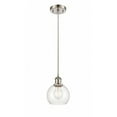 thumbnail image 1 of 516-1P-WPC-G124-6 Innovations Lighting Ballston Athens 1 Light 6" Cord Hung Mini Pendant Clear/Brushed Satin Nickel, 1 of 2
