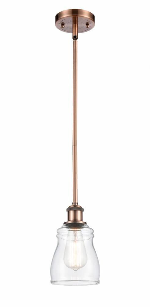516-1S-AC-G392-LED-Innovations Lighting-Ellery-3.5W 1 LED Pendant in Nautiical Style-4.5 Inches Wide by 8 Inches High   Antique Copper Finish with