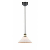 516-1S-BAB-G131-Innovations Lighting-Orwell - 1 Light Stem Hung Mini Pendant In Industrial Style-8 Inches Tall and 8.38 Inches Wide-Black Antique