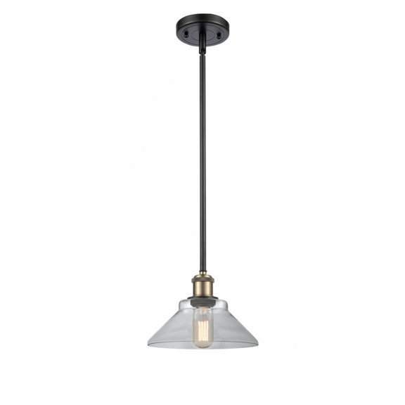 516-1S-BAB-G132-Innovations Lighting-Orwell - 1 Light Stem Hung Mini Pendant In Industrial Style-8 Inches Tall and 8.38 Inches Wide-Black Antique
