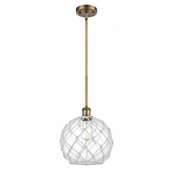 Innovations Lighting - Farmhouse Rope - 1 Light Stem Hung Mini Pendant In
