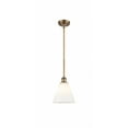 thumbnail image 1 of 516-1S-WPC-GBC-84 Innovations Lighting Berkshire 1 Light 8" Mini Pendant Brushed Brass/Matte White, 1 of 4