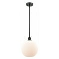 thumbnail image 1 of 516-1S-BK-G121-10 Innovations Lighting Athens - 1 Light Stem Hung Mini Pendant In Industrial Style-13 Inches Tall and 10 Inches Wide-Matte Black, 1 of 7