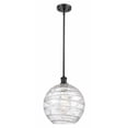 thumbnail image 1 of 516-1S-BK-G1213-12-LED-Innovations Lighting-Athens Deco Swirl - 3.5W 1 LED Mini Pendant In Industrial Style-15 Inches Tall and 12 Inches Wide Matte, 1 of 1