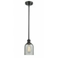 thumbnail image 1 of 516-1S-BK-G257 Innovations Lighting Caledonia - 1 Light Mini Pendant In Industrial Style-10 Inches Tall and 5 Inches Wide-Matte Black Finish-Charcoal, 1 of 3