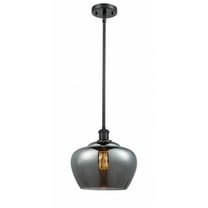 516-1S-BK-G93-L-Innovations Lighting-Fenton - 1 Light Mini Pendant In Industrial Style-11 Inches Tall and 11 Inches Wide-Matte Black Finish-Light