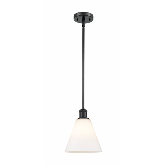 516-1S-BK-GBC-81-Innovations Lighting-Berkshire - 1 Light Mini Pendant In Industrial Style-9.75 Inches Tall and 8 Inches Wide-Matte Black Finish-Matte