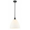 thumbnail image 1 of 516-1S-BK-GBD-121 Innovations Lighting Bristol Glass - 1 Light Mini Pendant In Industrial Style-12.75 Inches Tall and 12 Inches Wide-Matte Black, 1 of 7