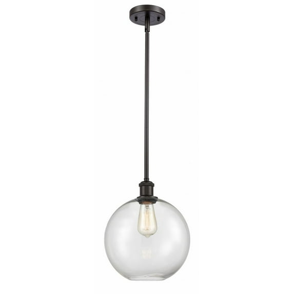 516-1S-OB-G122-10-Innovations Lighting-Ballston - 1 Light Athens Mini Pendant In IndustrialStyle-13 Inches Tall and 10 Inches Wide-Oil Rubbed Bronze