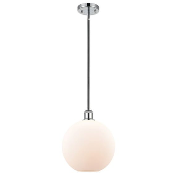 516-1S-PC-G121-10 Innovations Lighting Athens - 1 Light Stem Hung Mini Pendant In Industrial Style-13 Inches Tall and 10 Inches Wide-Polished Chrome