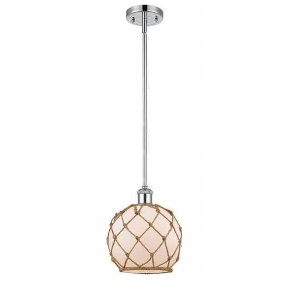 Innovations Lighting - Farmhouse Rope - 1 Light Stem Hung Mini Pendant In