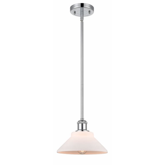 516-1S-PC-G131-Innovations Lighting-Orwell - 1 Light Stem Hung Mini Pendant In Industrial Style-8 Inches Tall and 8.38 Inches Wide-Polished Chrome