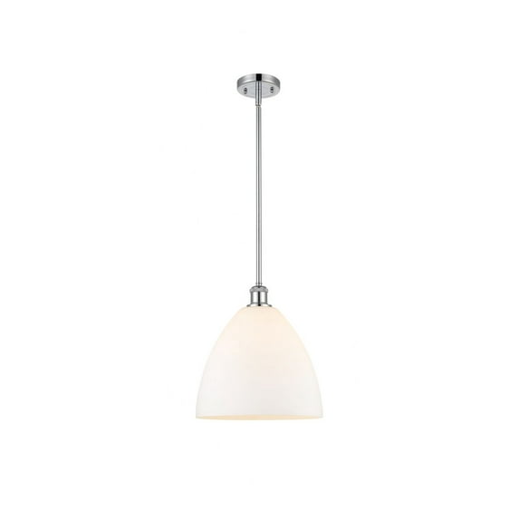 516-1S-PC-GBD-121-Innovations Lighting-Bristol Glass - 1 Light Mini Pendant In Industrial Style-12.75 Inches Tall and 12 Inches Wide-Polished Chrome
