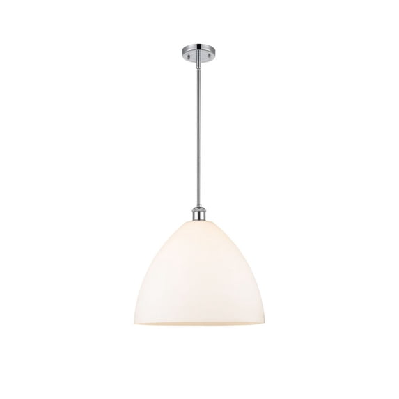 516-1S-PC-GBD-161 Innovations Lighting Bristol Glass - 1 Light Pendant In Industrial Style-16.75 Inches Tall and 16 Inches Wide-Polished Chrome