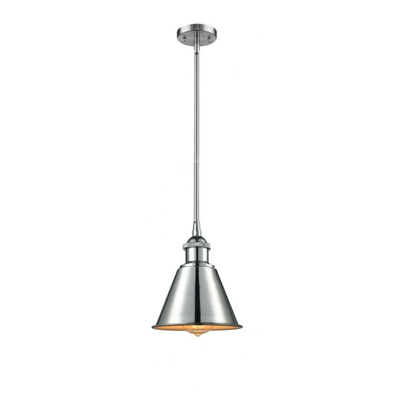 516-1S-PC-M8 Innovations Lighting Smithfield - 1 Light Stem Hung Mini Pendant In Industrial Style-7.5 Inches Tall and 7 Inches Wide-Polished Chrome