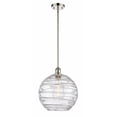 thumbnail image 1 of 516-1S-PN-G1213-12-LED-Innovations Lighting-Athens Deco Swirl - 3.5W 1 LED Mini Pendant In Industrial Style-15 Inches Tall and 12 Inches Wide Polished, 1 of 1