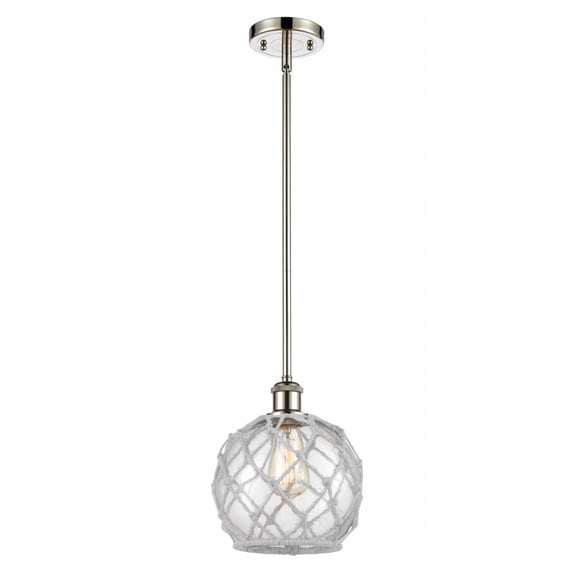 Innovations Lighting - Farmhouse Rope - 1 Light Stem Hung Mini Pendant In