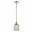 thumbnail image 1 of 516-1S-PN-G559-5ME Innovations Lighting Bridal Veil - 1 Light Stem Hung Mini Pendant-9 Inch Tall and 5 Inch Wide-Polished Nickel Finish-Mercury Glass, 1 of 2
