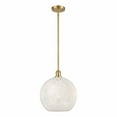 thumbnail image 1 of Innovations Lighting - White Mouchette - 1 Light Stem Hung Pendant In Modern, 1 of 7