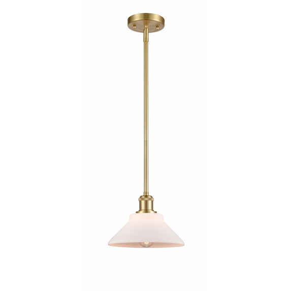 516-1S-SG-G131 Innovations Lighting Orwell - 1 Light Stem Hung Mini Pendant In Industrial Style-8 Inches Tall and 8.38 Inches Wide-Satin Gold