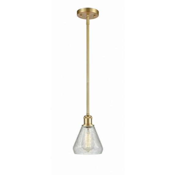 516-1S-SG-G275 Innovations Lighting Conesus - 1 Light Mini Pendant In Industrial Style-10 Inches Tall and 6 Inches Wide-Satin Gold Finish-Clear