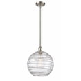 thumbnail image 1 of 516-1S-SN-G1213-12-LED-Innovations Lighting-Athens Deco Swirl - 3.5W 1 LED Mini Pendant In Industrial Style-15 Inches Tall and 12 Inches Wide Brushed, 1 of 1