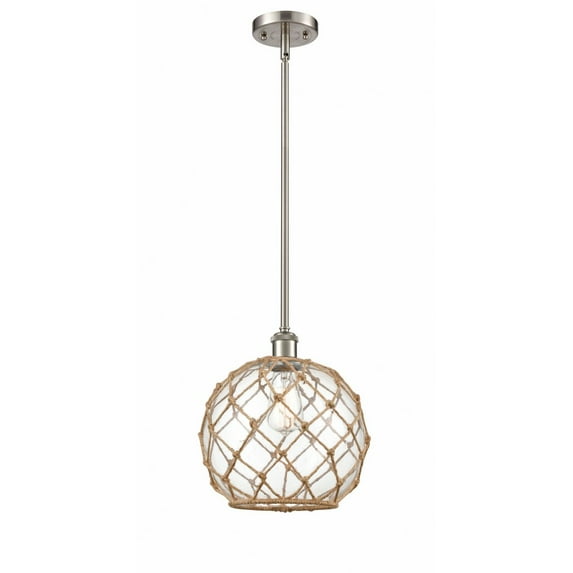 Innovations Lighting - Farmhouse Rope - 1 Light Stem Hung Mini Pendant In