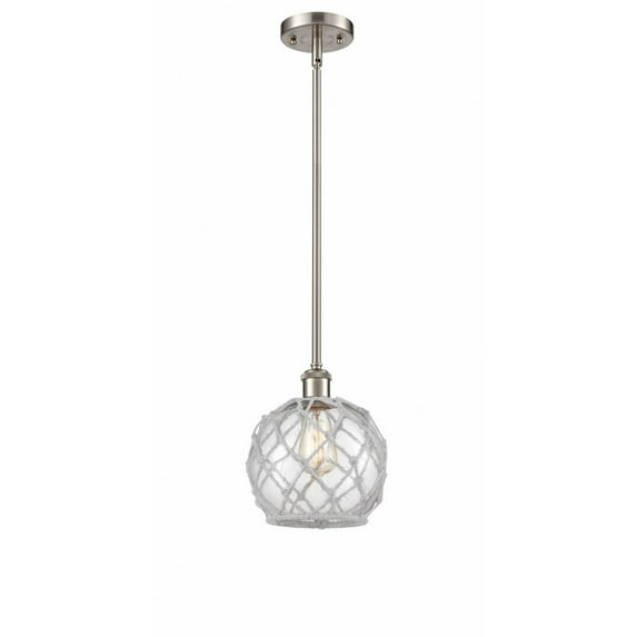 Innovations Lighting - Farmhouse Rope - 1 Light Stem Hung Mini Pendant In