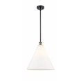 thumbnail image 1 of 516-1S-SN-GBC-164 Innovations Lighting Berkshire 1 Light 16" Pendant Black Antique Brass/Matte White, 1 of 5