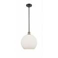thumbnail image 1 of 516-1S-WPC-G124-12 Innovations Lighting Athens 1 Light 12" Mini Pendant Matte White/Black Antique Brass, 1 of 5