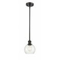 thumbnail image 1 of 516-1S-WPC-G124-6 Innovations Lighting Athens 1 Light 6" Mini Pendant Clear/Oil Rubbed Bronze, 1 of 2