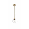 thumbnail image 1 of 516-1S-WPC-G124-6 Innovations Lighting Athens 1 Light 6" Mini Pendant Clear/Satin Gold, 1 of 5