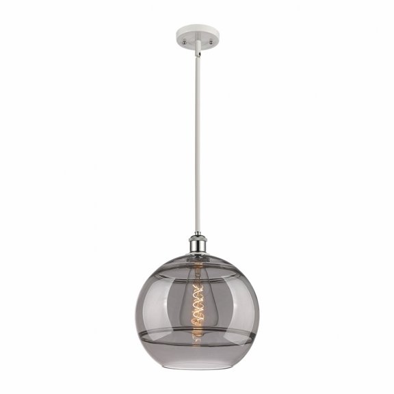 516-1S-WPC-G556-12SM Innovations Lighting Rochester - 1 Light Stem Hung Mini Pendant In Industrial Style-13.38 Inches Tall and 12 Inches Wide-White