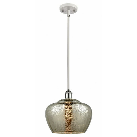 516-1S-WPC-G96-L Innovations Lighting Fenton - 1 Light Mini Pendant In Industrial Style-11 Inches Tall and 11 Inches Wide-White/Polished Chrome