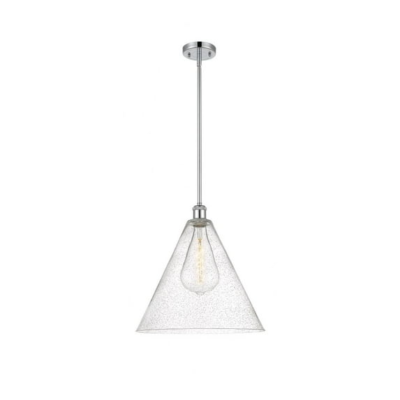 516-1S-WPC-GBC-164 Innovations Lighting Berkshire 1 Light 16" Pendant Polished Chrome/Seedy
