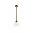 thumbnail image 1 of 516-1S-WPC-GBC-84 Innovations Lighting Berkshire 1 Light 8" Mini Pendant Clear/Brushed Brass, 1 of 5