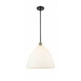 thumbnail image 1 of 516-1S-WPC-GBD-164 Innovations Lighting Bristol Glass 1 Light 16" Pendant Black Antique Brass/Matte White, 1 of 4