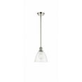 thumbnail image 1 of 516-1S-WPC-GBD-751 Innovations Lighting Bristol Glass 1 Light 8" Mini Pendant Clear/Polished Nickel, 1 of 4