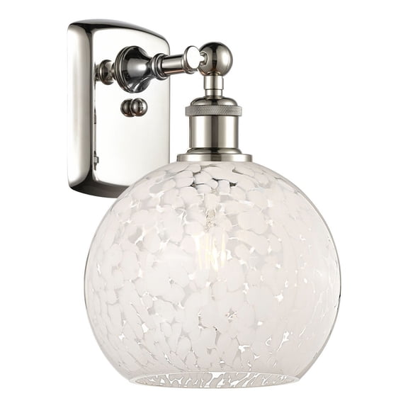 Innovations Lighting - White Mouchette - 1 Light Wall Sconce In Modern Style-11