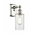 thumbnail image 1 of 516-1W-PN-G802 Innovations Lighting Clymer - 1 Light Wall Sconce In Art Deco Style-12 Inches Tall and 3.88 Inches Wide-Polished Nickel Finish-Clear, 1 of 2