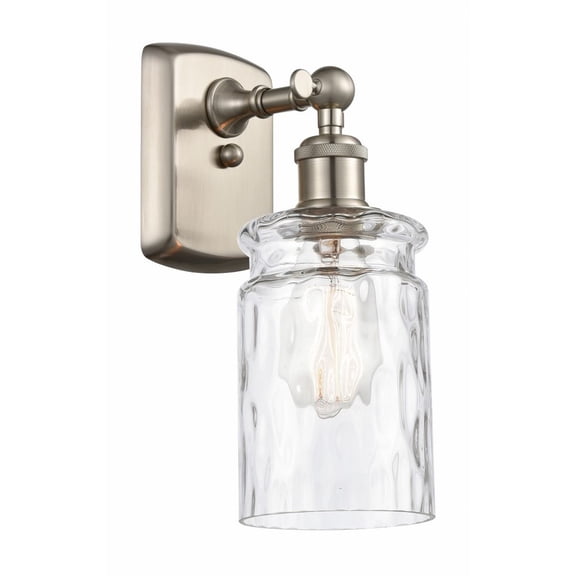 516-1W-SN-G352-LED-Innovations Lighting-Candor - 3.5W 1 LED Wall Sconce In Industrial Style-12 Inches Tall and 4.75 Inches Wide Brushed Satin Nickel