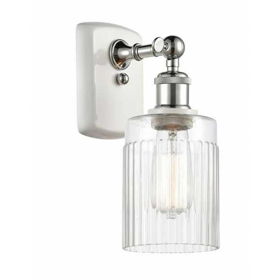 516-1W-WPC-G342 Innovations Lighting Hadley - 1 Light Wall Sconce In Art Deco Style-9 Inches Tall and 4.5 Inches Wide-White/Polished Chrome
