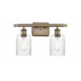 thumbnail image 1 of 516-2W-AB-G342-Innovations Lighting-Hadley - 2 Light Bath Vanity In Art Deco Style-9 Inches Tall and 16 Inches Wide-Antique Brass Finish-Clear Glass, 1 of 4