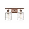 thumbnail image 1 of 516-2W-AC-G1113-LED-Innovations Lighting-Cobbleskill - 2 Light Bath Vanity In Art Nouveau Style-9 Inches Tall and 16 Inches Wide Antique Copper Clear, 1 of 1