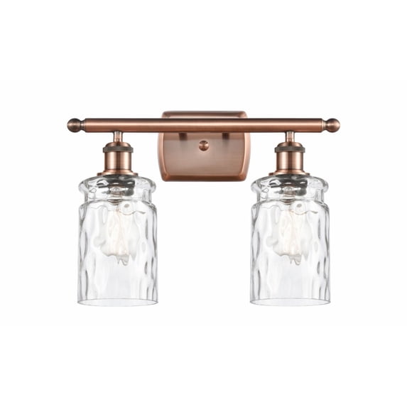 516-2W-AC-G352-LED-Innovations Lighting-Candor-7W 2 LED Bath Vanity in Industrial Style-16 Inches Wide by 12 Inches High Antique Copper Finish with