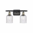 thumbnail image 1 of 516-2W-BAB-G559-5SDY Innovations Lighting Bridal Veil - 2 Light Bath Vanity-10 Inch Tall and 15 Inch Wide-Black Antique Brass Finish-Seedy Glass Color, 1 of 2