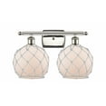 thumbnail image 1 of 516-2W-PN-G121-8RW-LED-Innovations Lighting-Farmhouse Rope - 16 Inch 7W 2 LED Bath Vanity  Polished, 1 of 1
