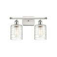 thumbnail image 1 of 516-2W-WPC-G1113-LED-Innovations Lighting-Cobbleskill - 2 Light Bath Vanity In Art Nouveau Style-9 Inches Tall and 16 Inches Wide White/Polished, 1 of 1